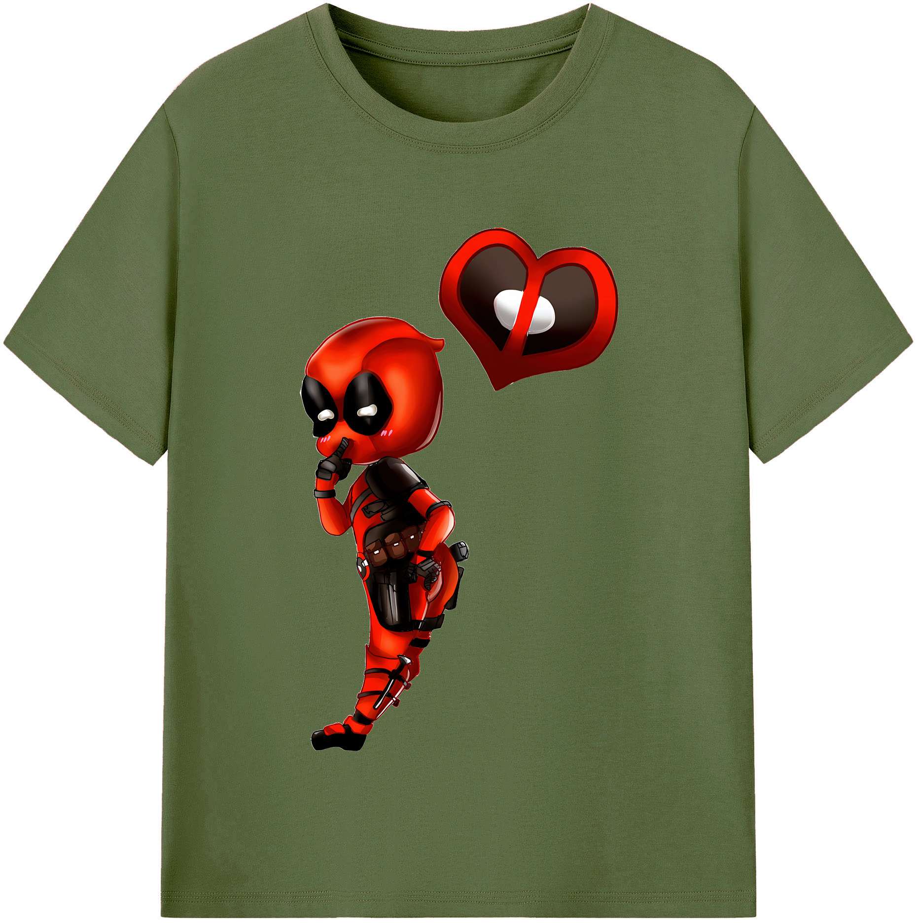 （画像用） Deadpool デッドプール 綿100％半袖Tシャツ（フロントプリント）